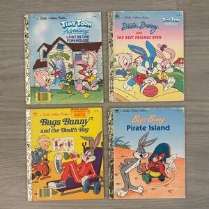 VTG Little Golden Books Lot of 4 Looney Tunes Bugs Bunny Stories 1980's 1990’s